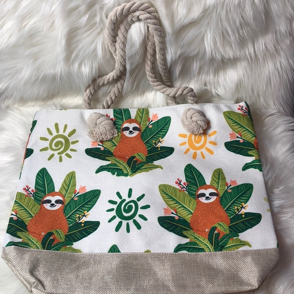 Adorable Sloth Summer Canvas Tote - LAST ONE - - Picture 4 of 8